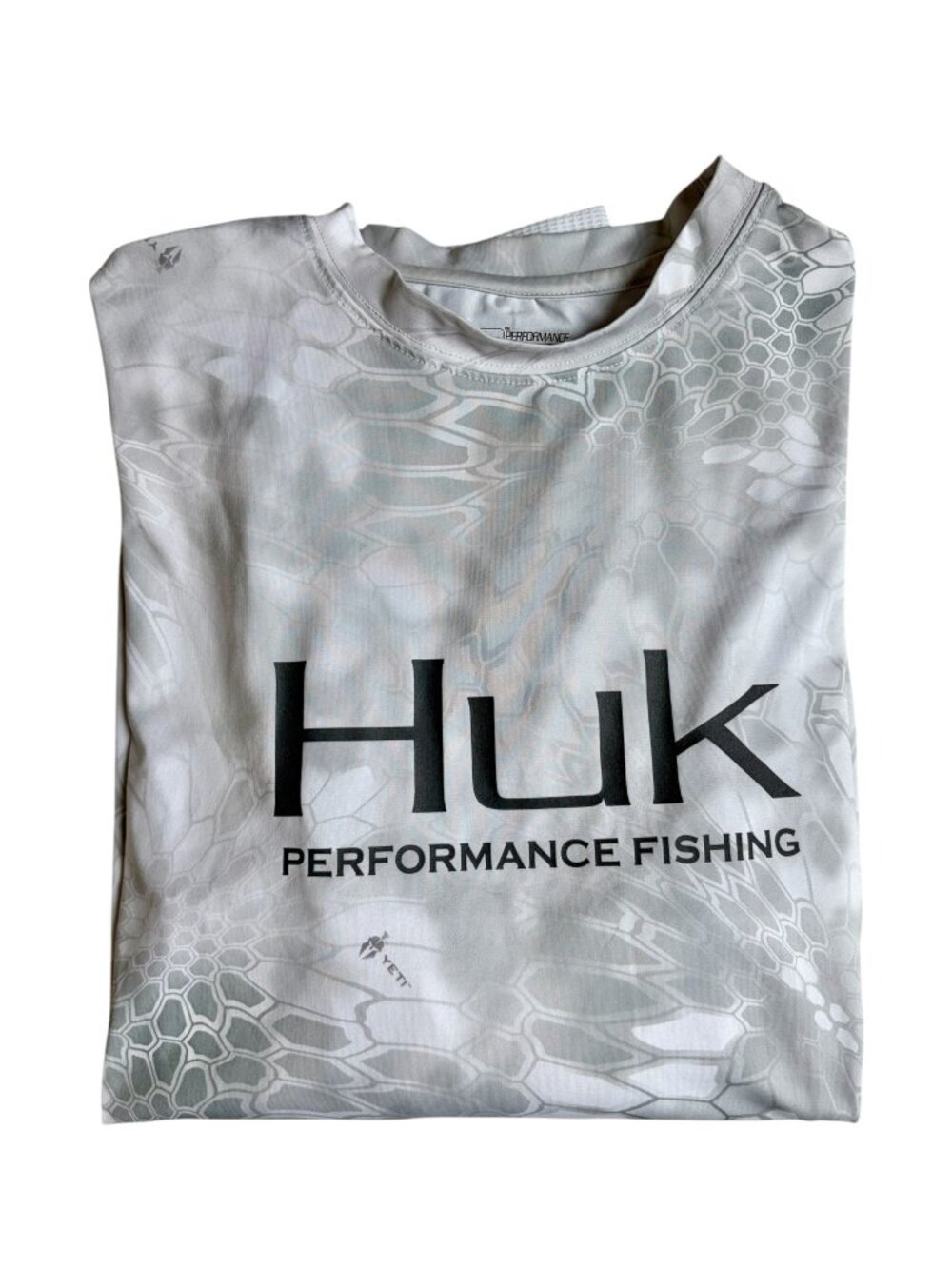 Huk x Yeti Performance Fishing Long Sleeve Shirt (Light Grey) - Small